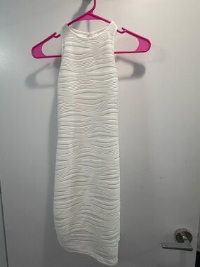 NWOT SHEIN White Textured Midi Tank Dress
